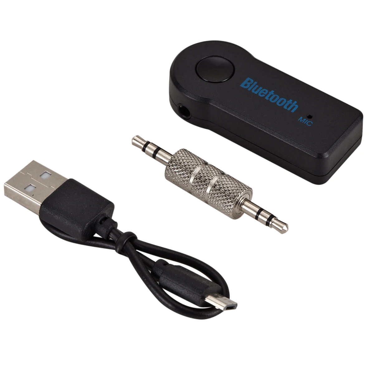 Wireless Bluetooth Car Kit Hands free 3.5mm Jack AUX Audio Receiver Adapter Hot 