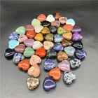 Stones 25mm Puffty Crystal Hearts Gemstones Valentines Gift Crystal Healing Stones Unique Gifts