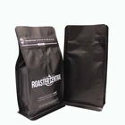 Tear Manufacturer Supply 12oz 16oz 1KG Coffee Bags Flat Bottom Coffee Pouch With Tear Off Zipper