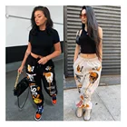 Fall And Winter New Launched Cartoon Printed Sports Casual Custom Plus Size Jogging Pants