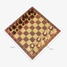 International Family Chess Game Wood Wooden Magnetic Checkers Foldable International Classic Board Family Games Chess Games