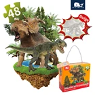 Paper Toy Paper Paper Toy Miniwhale 46pcs UV Dinosaurs Children Gift Paper Jigsaw Puzzles OEM Custom Education Toy