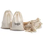 Handbags Purses Custom Logo Reusable Eco Canvas Pouch Cotton Drawstring Dust Bag For Handbags Purses Shoes
