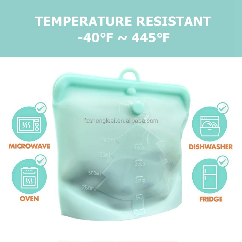 product reusable fresh clear ziplock silicone airtight freezer bag take away food storage and container for packaging kitchen camping-2