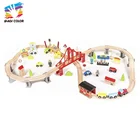 Train Set Railway Train Set Ready To Ship Preschool Railway Wooden Train Set For Kids W04C073