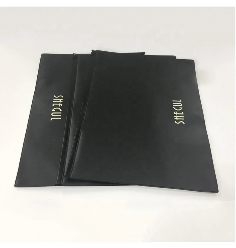 wholesale custom printed clear frosted matt black eva made plastic zipper hoodie packaging bag with hot stamping black foil logo