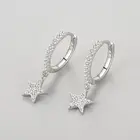 Star High Quality Wholesale Cubic Zirconia Star Shape 925 Sterling Sliver Jewelry Pendant Ear Studs Earrings