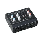 Professional Professional Audio Interface Mixer 24 BIT Sound Card With 48V Phantom Power