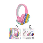 Headphones Colorful Silicone Headset Pops It Bubbles Relieve Stress Toys Wireless Headphones