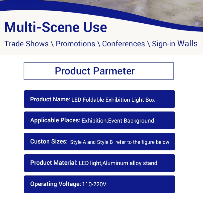 High Quality Custom Lightbox Backdrop Stand Pop up Banner LED Light Foldable Display Stand Hef388f1a93cf4d6caacfe8523e08e28bw