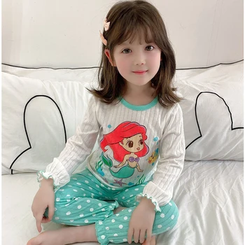 Children Pajamas Sets Cotton 2021 spring Kids Cartoon Homewear Suit Girls Casual Long Sleeve Christmas Pyjamas Set Sleepwear