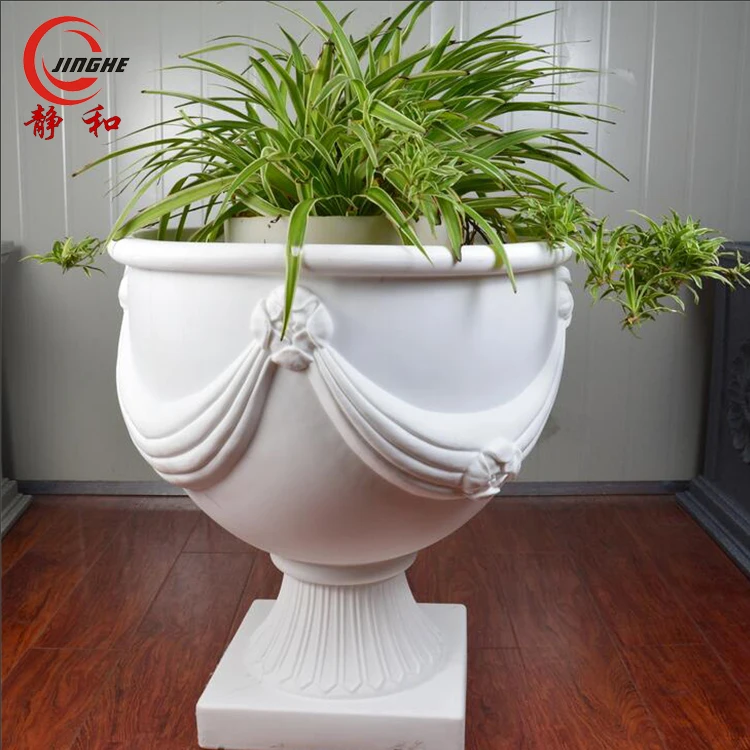 时尚滚塑滚塑花卉巨型花盆圆形大花盆塑料