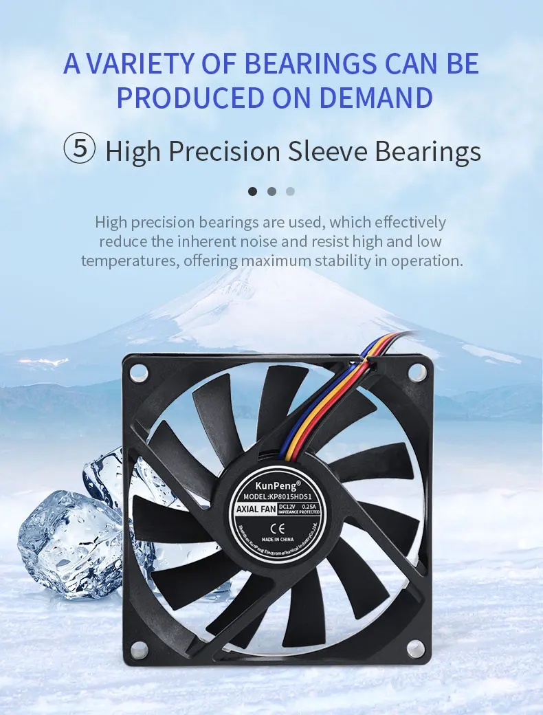 Cooling Fan, Brushless, Axial, 8CM, 8x8x1.5CM - detail 16