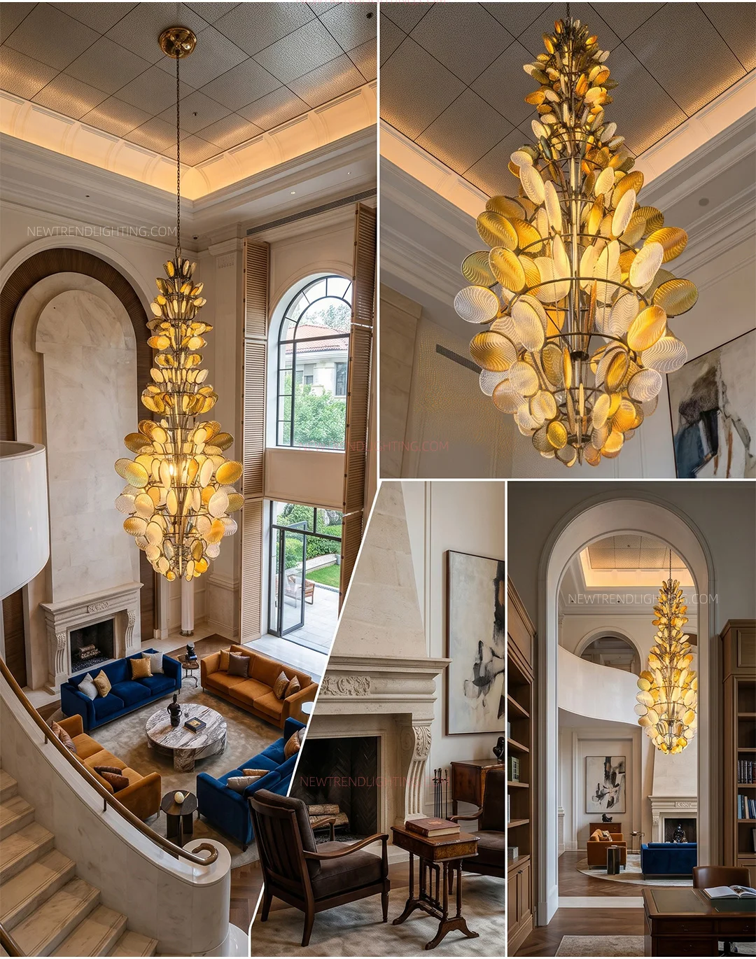 cpl 520 custom sculptural led chandelier oversized bespoke art installation lighting manufacturer for grand hotel halls-2