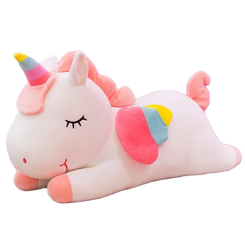 Custom logo stuffed animals toys cartoon stuffed dolls plush toy animal unicorn plush pillow toys