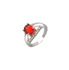 Red Ruby Ring Factory Direct Sale Fashion Blood Red Pomegranate Personality Ruby Crystal Ring