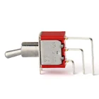 Toggle Switches 5A125V Dpdt Toggle Switches Mini ON-ON 2 Position 3 Pin Red MTS-102-C4 2A250V Brass Toggle Switch