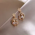 Star Earring Earrings Earrings Drop 2021 Star Pendant Fashion Rhinestone Drop Earring Cat
