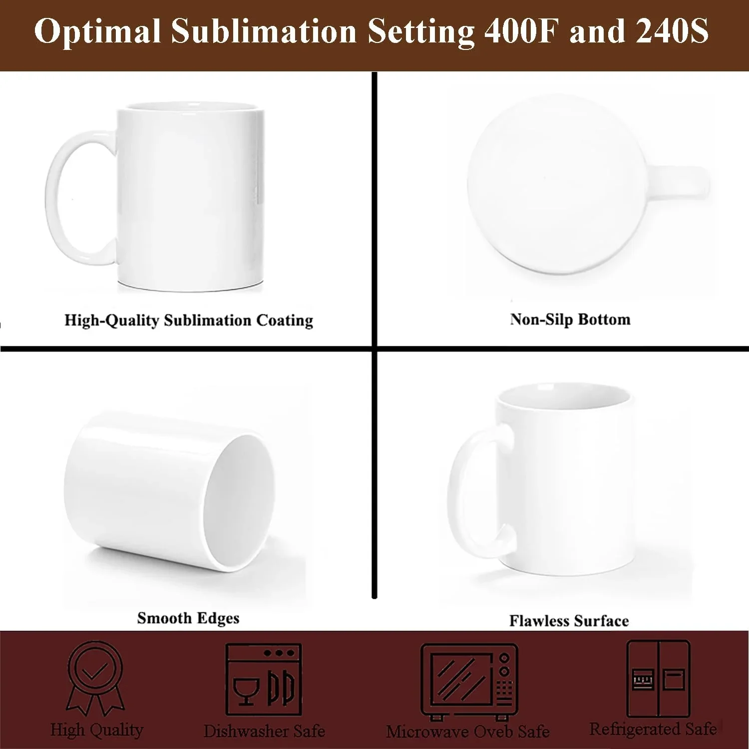 Good Selling CLASSIC Sublimation Mug Free Sample CLASSIC Sublimation Mug White Sublimation Blank