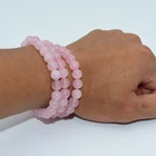 Stone Beads Trade Insurance Natural Stone Beads High Grade 4/6/8/10/12MM Rose Quartz Bracelet