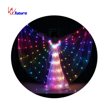NEW Arrival LED Pixel Colorful LED Isis Wings Costume For Belly Dance