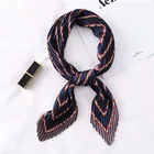 Scarf Square Hot Sale Korean Style Scarf For Women Square Pleated Silk Scarf Neck Gaiters