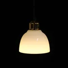 Glass Pendant Single Head White Jade High Light Glass Lampshade Can Be Combined With Gold Base Cable Pendant Lamp