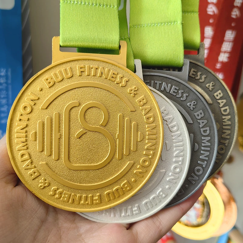 Modern Gold Medal for Marathon Race Running Fitness Bodybuilding Sport Medals with Ribbon Manufactures Award Medals details