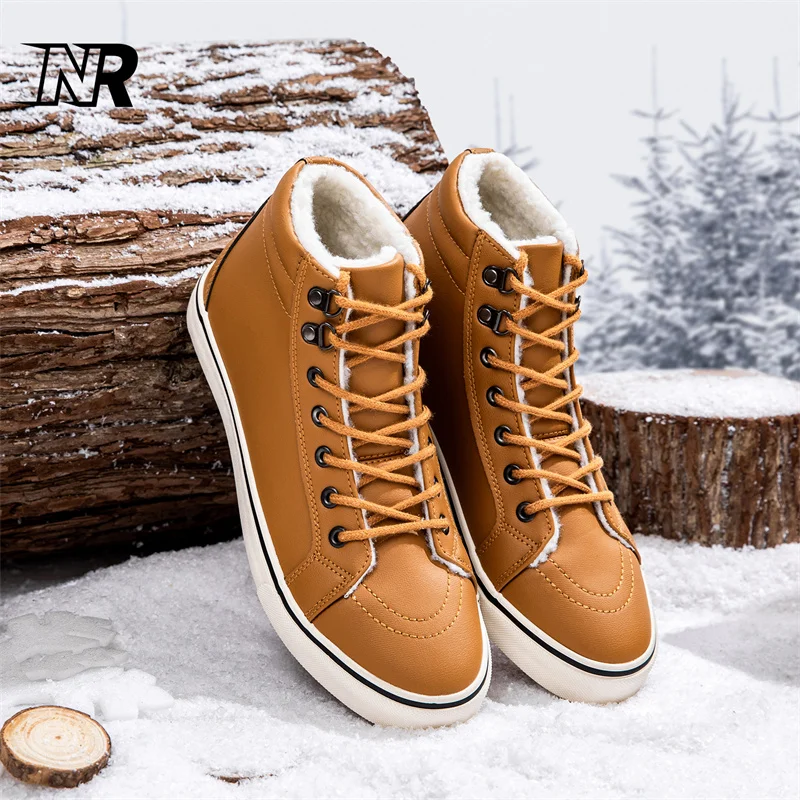 Wholesale Men Winter Snow Boots Leather Shoes Botas De Mujer Hiking Other Boots Winter Cotton-Padded Shoes For Men New Styles