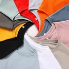 T Shirt High Quality Solid Color 200gsm Factory Wholesale Customized Logo Plain T Shirt Men