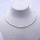 Pearl Pearls Necklace Cheap Price Good Quality Freshwater Pearl Baby Size 3-3.5Mm Small Size Pearls Necklace
