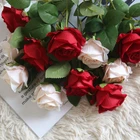 Wedding High Quality Real Touch Silk Latex Wedding Moisturized Artificial Rose Flowers For Sale