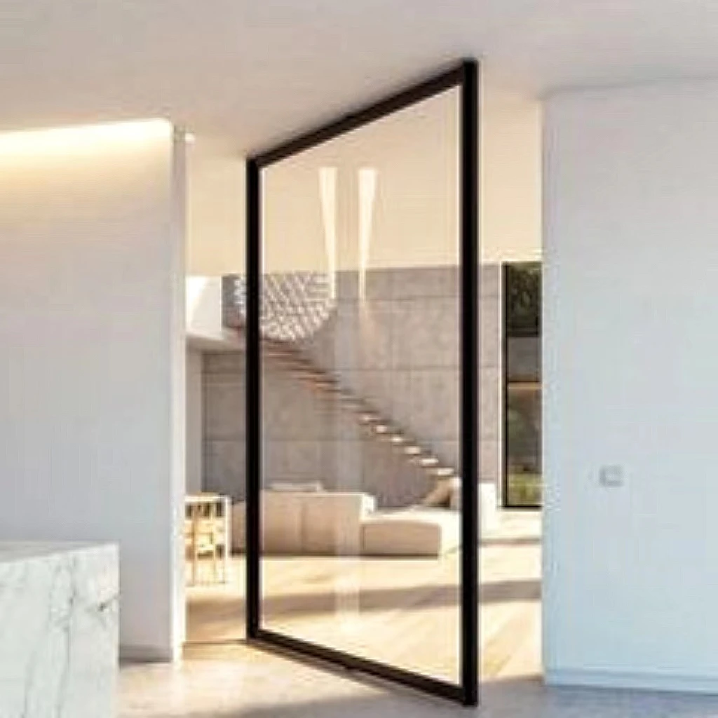 Steel Horizontal Vertical Revolving Door- Pivot Hinge Design, Soundproof & Weatherproof for Enhanced Security and Durability factory