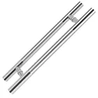 Topcent Thickened 304 Stainless Steel Handle Round Simple Paired Door Handle Glass Door Wooden Door Handle