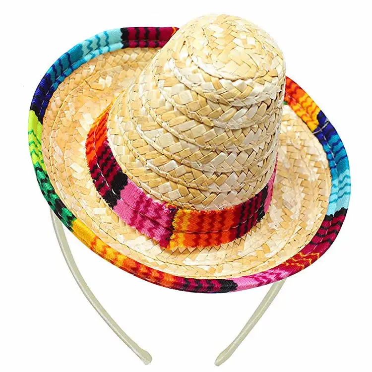 Straw Hat Headband Paper Character 