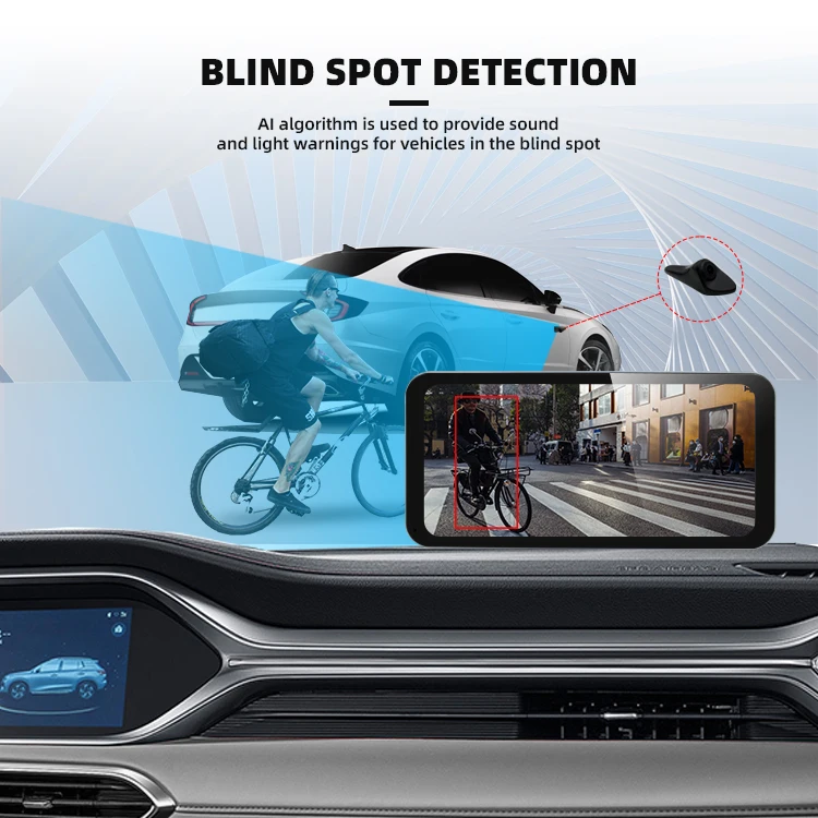 Wemaer AI BSD 2 Side Camera Car Rear View Mirror Blind Spot Side Camera Blind Spot Sharkfin Side Camera With Rear View Mirror factory