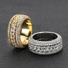 Rings Gold 18k Ring Hot Sale Hip Hop Jewelry Iced Out Rings Gold 18k Cuban Link Mens Ring