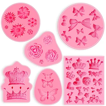 NEW Baking mold Silicone Cake Mold Silicone Mousse cake moulds Large and small bowknot fondant silicone mold