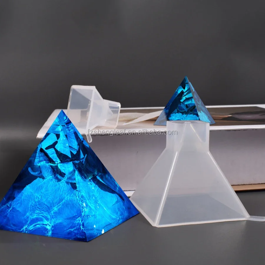 product pyramid crystal silicone resin molds for making candle craft art supplies eco friendly diy wholesale opp bag custom size-5
