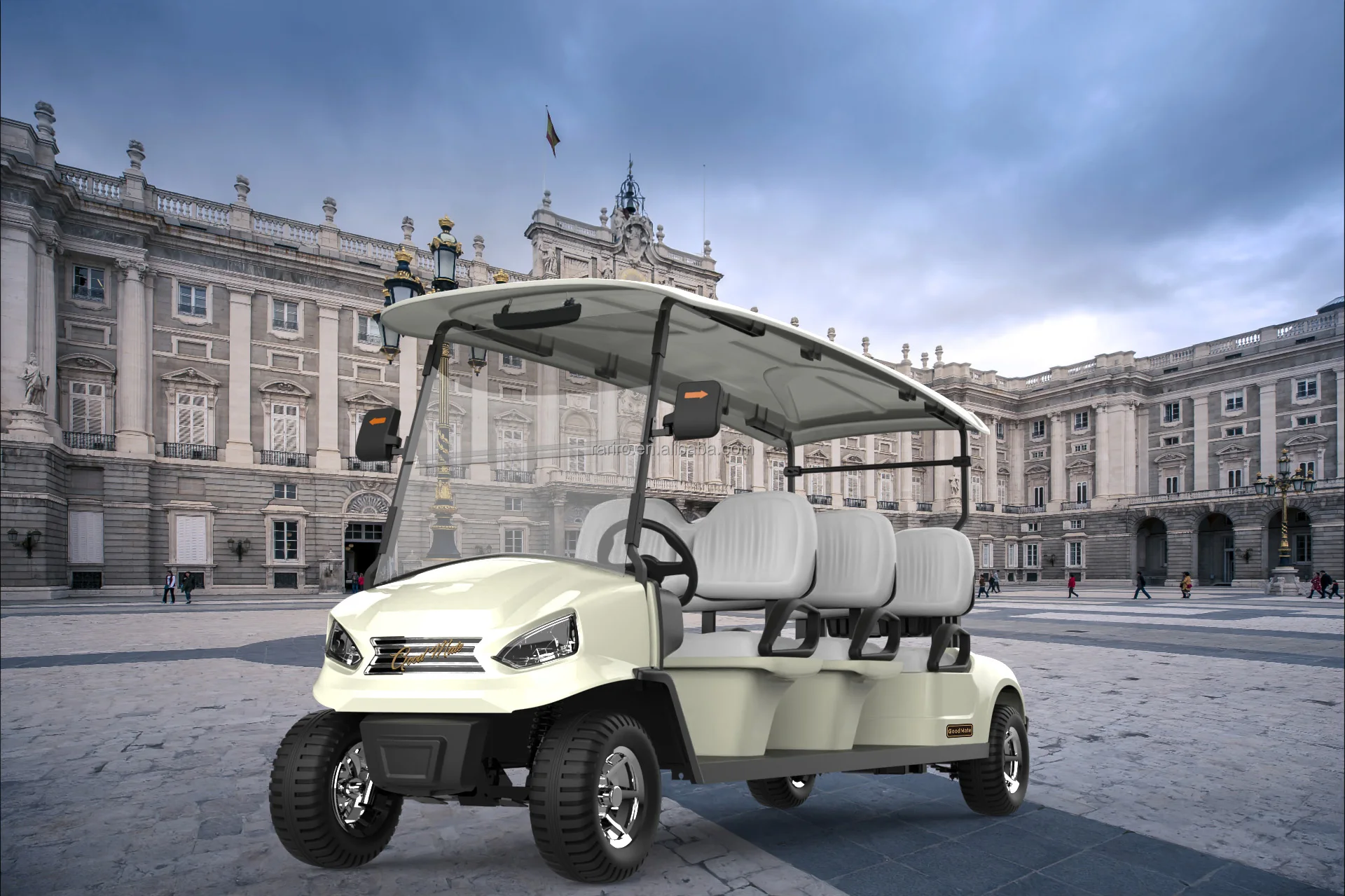 Electric 6-Seater Lifted Golf Cart Utility Buggy with 10.1 Display and 360 View Camera