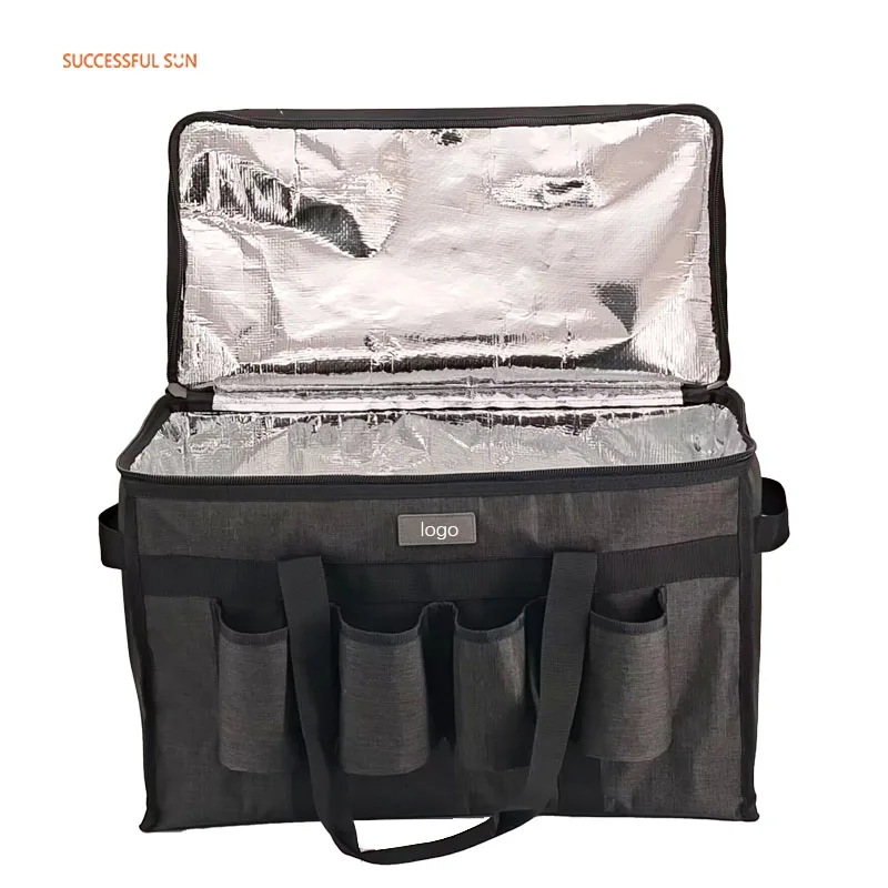SDB2321-SNOW CANVAS Waterproof Insulated Food Delivery Bag Thermal Food Pizza Bag Picnic Lunch Cooler Bag Popular manufacture