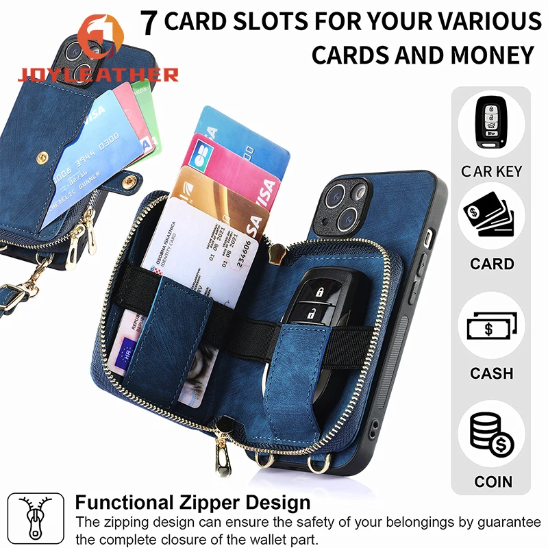 New Arrival PU Leather Credit Card Phone Holder Cases For iPhone 15 Pro Max 14 13 12 11 Phone Cover Wallet Case
