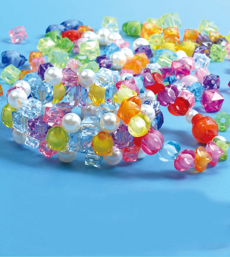 Mixed Colors DIY Crafts Bracelet Beads Acrylic Beads Set For Jewelry Making Creative Beads