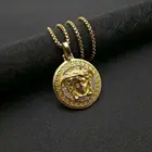 Necklace 2021 Wholesale Hip Hop Popular Charm Pedant Medusa Gold Plated Fashion Stainless Steel Necklace