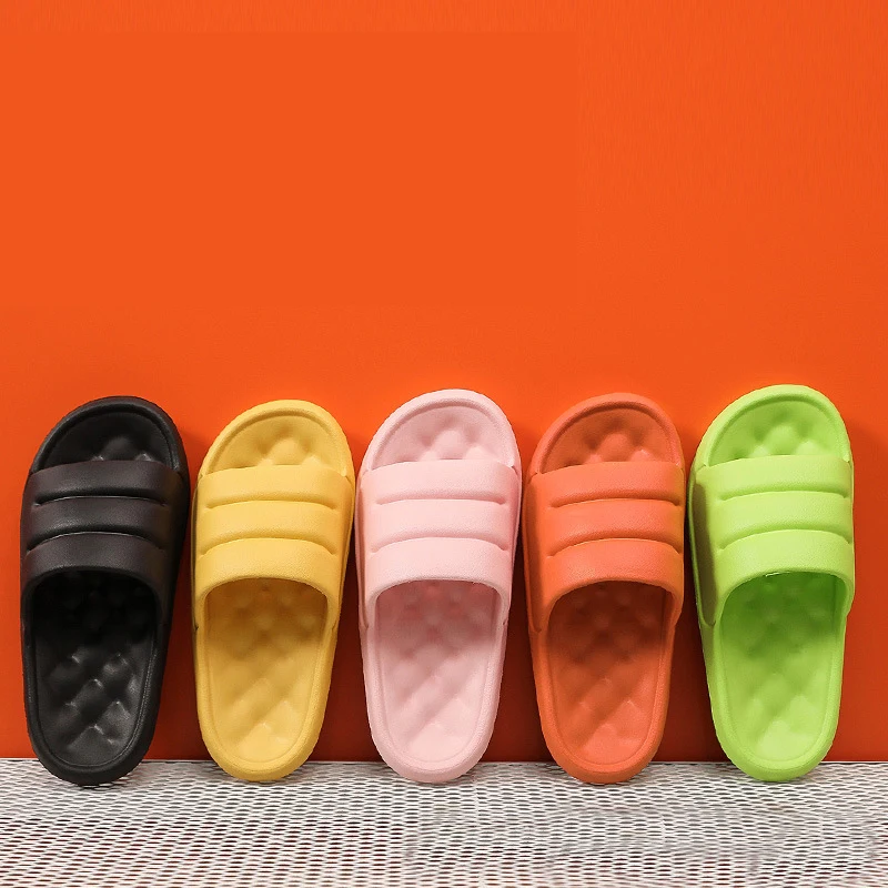 2023 Heave-soled Flip-flops Slippers Female Summer Outdoor Non-slip Couple Slides Sandals
