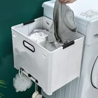 Folding Laundry Folding Dirty Clothes Storage Wall-mounted Laundry Plastic Basket Laundry Hamper With Handles