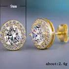 Jewelry Stud Earrings Earrings Qugou Jewelry Luxury Round Crystal Stud Rhinestone Zircon Diamond Stud Earrings