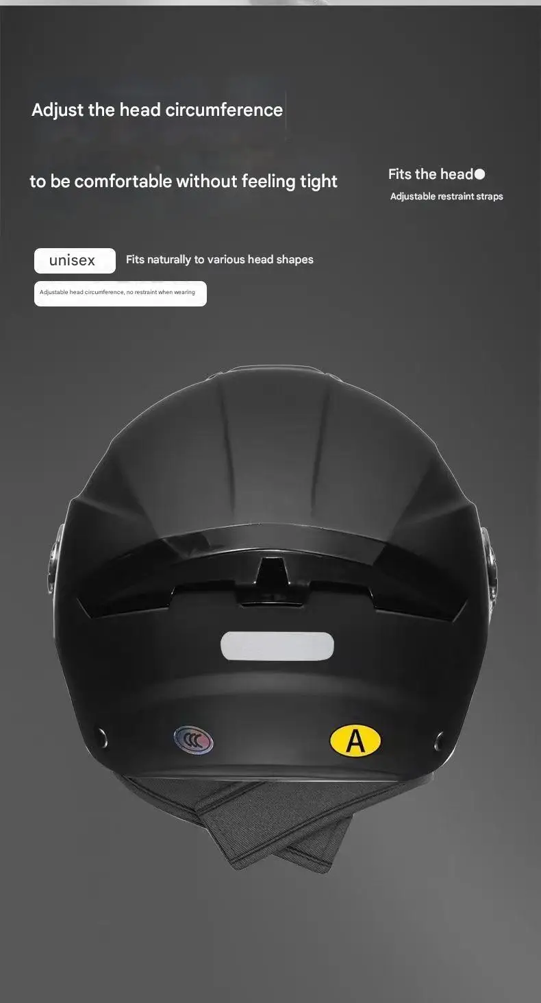 Certified DOT Approved Summer Sun Protection Double Mirror ABS Half Face Motorcycle Helmet for Men Women Electric Vehicles New