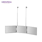 Mirror Foldable Mirrors Home Hair Cutting Foldable Wall Mounted Mirror 3 Way 360 Bathroom Mirror For Self Cut