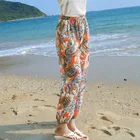 Print Paint Fabric Designer Print Fabric Digital Print Floral Paint Recycle Waterproof Peach Skin Fabric For Beachwear